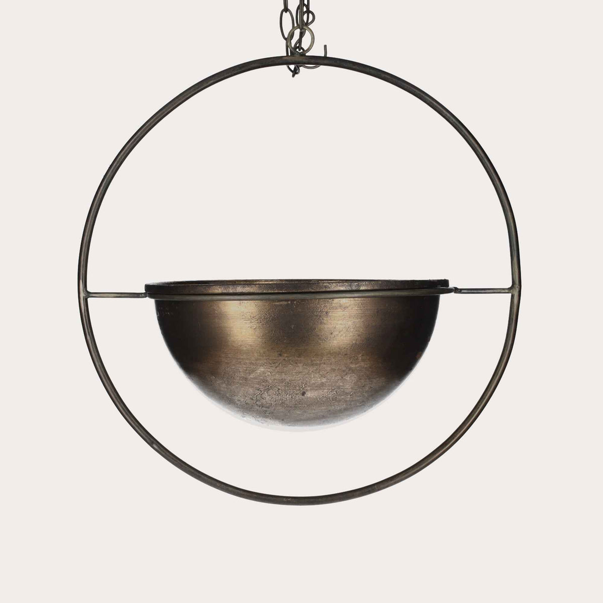 Elegant Plant Holder in Gold Brass for Indoors