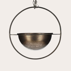 Elegant Plant Holder in Gold Brass for Indoors