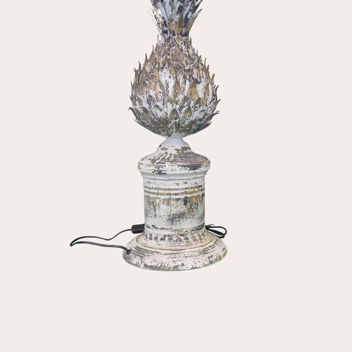 Lampada da Tavolo Shabby con Base a Forma di Ananas