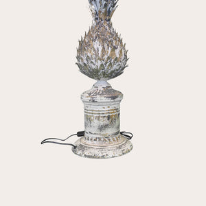 Lampada da Tavolo Shabby con Base a Forma di Ananas