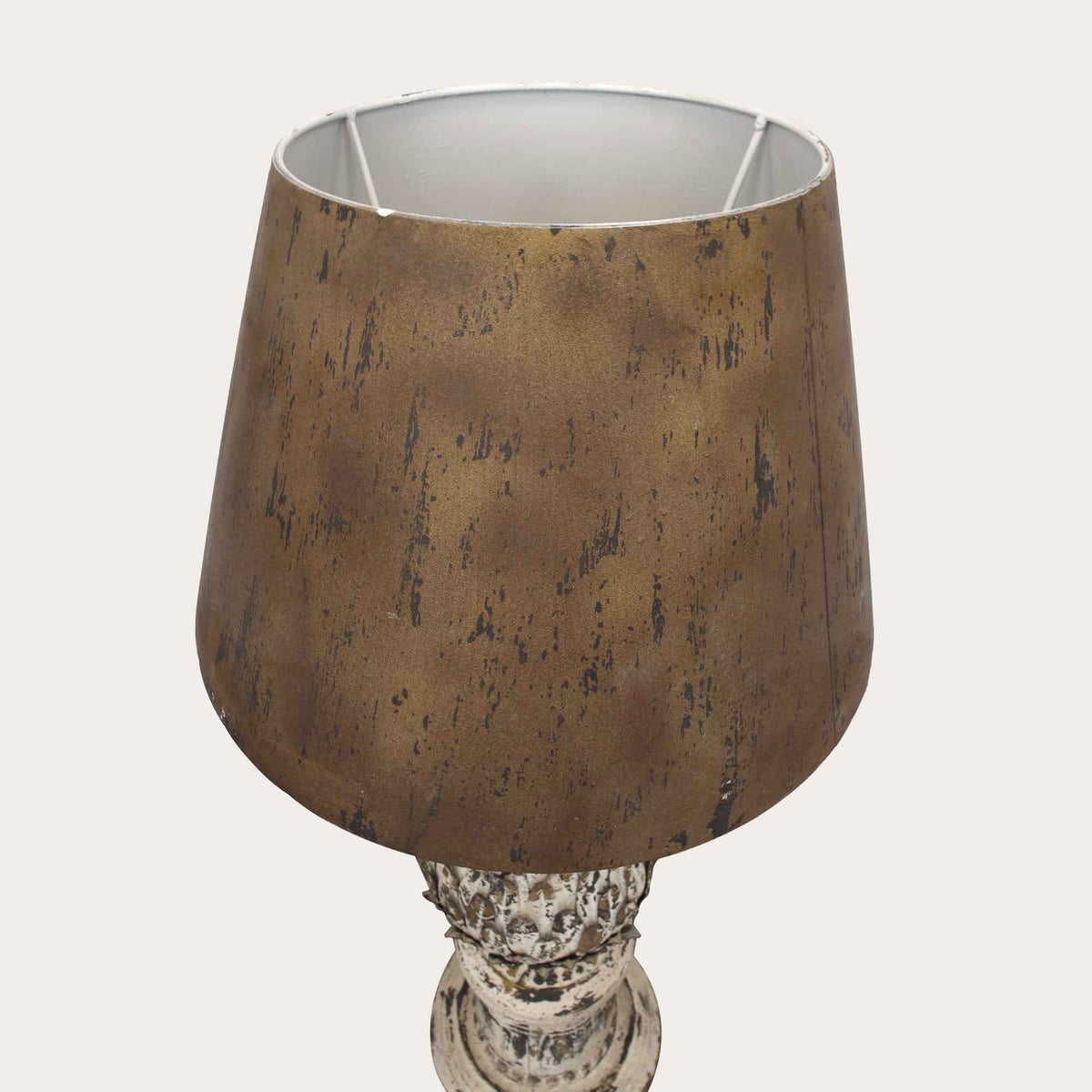 Lampada da Tavolo Shabby con Base a Forma di Ananas