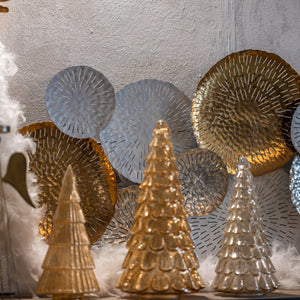 Árvore de Natal com LED em Plástico Dourado H.20 cm - KeyHome Store