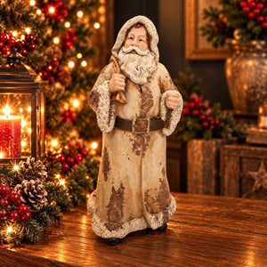 Babbo Natale con Sacco dei Doni Beige H.50x24x20 cm