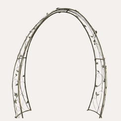 Arco con Uccellini in Ferro Verde Inglese  H. 215 cm