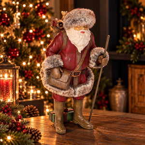 Babbo Natale con Sacco di Doni in Resina H.29×15 cm - KeyHome Store