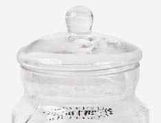 Pot en verre carré – Décoration traditionnelle élégante h. 17 cm