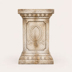 Basamento in Resina Bianco Anticato H.75x49x49 cm