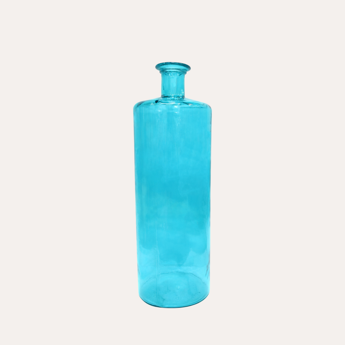 Bottiglione Decorativo in Vetro di Riciclo Turchese H.75 cm