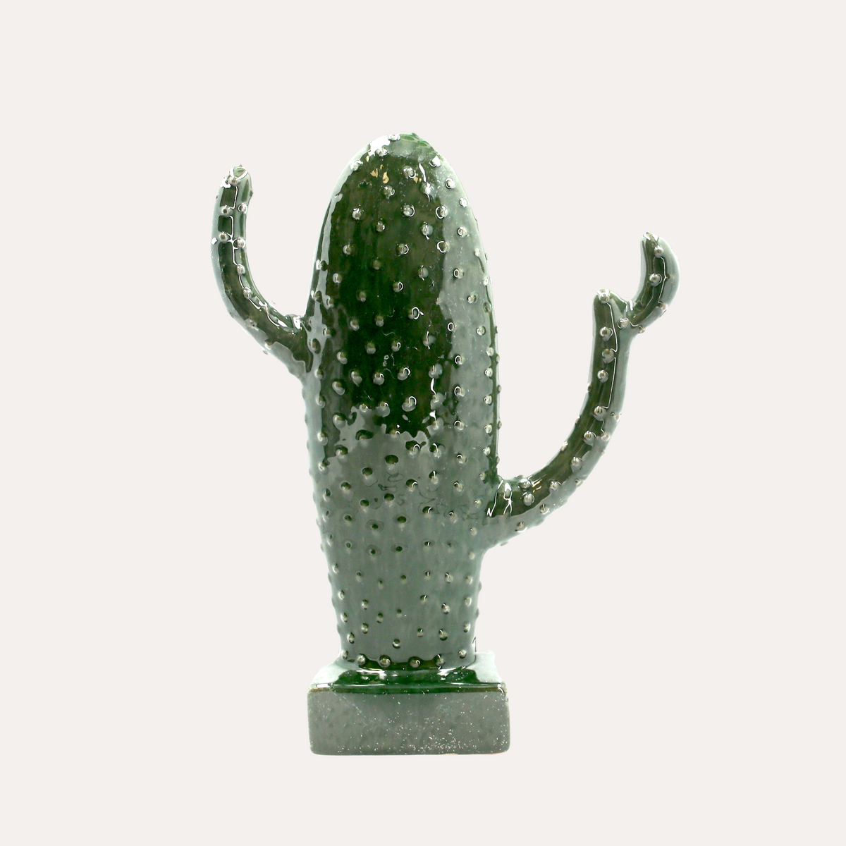 Cactus Decorativo in Ceramica Verde H.36x27x8,5 cm