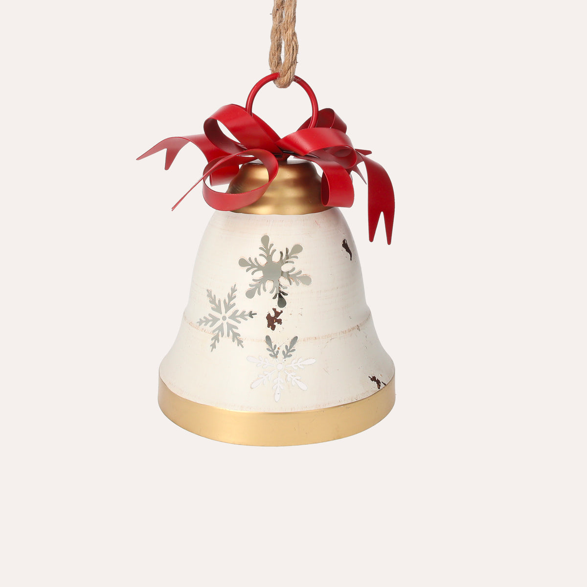 Weiße Weihnachtsglocke aus Blech
