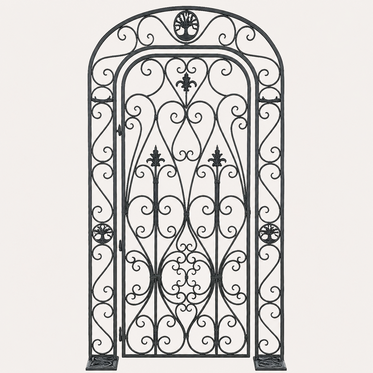 Cancello Decorativo in Ferro Verde Inglese 130x232 cm