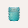 Candle in recycled glass, light blue, fruity aroma