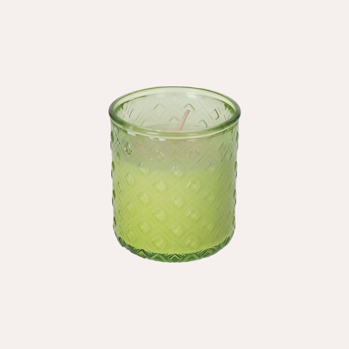 Candela In Vetro Riciclato Verde Aroma Zenzero Lime