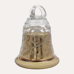 Candela Campana Grande in Vetro Oro H.25x18 cm - KeyHome Store
