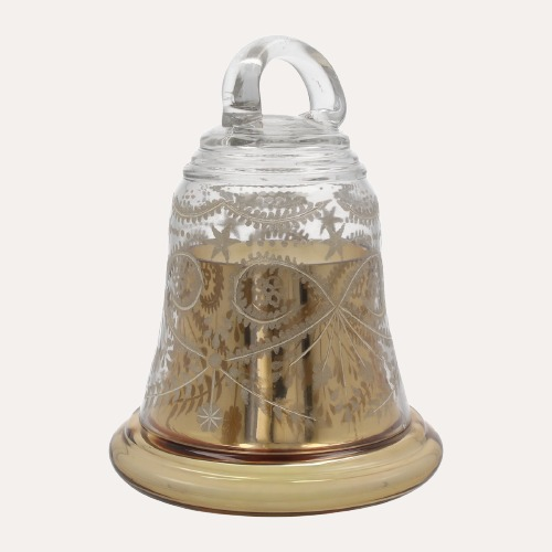 Candela Campana Gold Grande in Vetro H.25x18