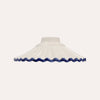 White Ceramic Lampshade with Blue Edge Ø. 20cm