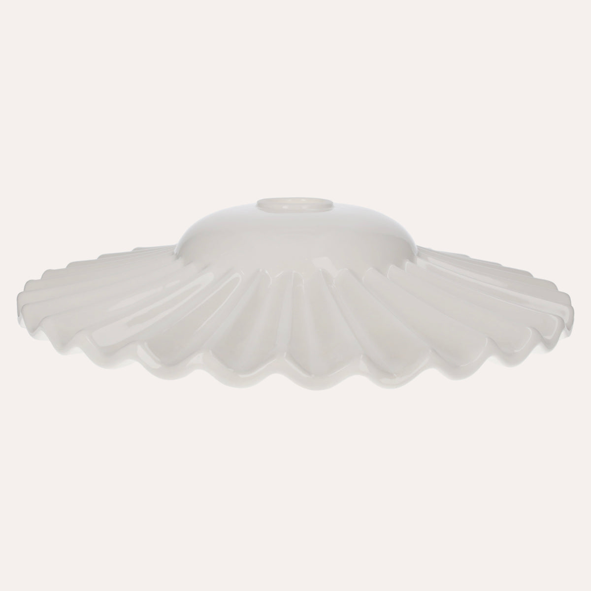 White Wavy Ceramic Lampshade Ø 39 cm