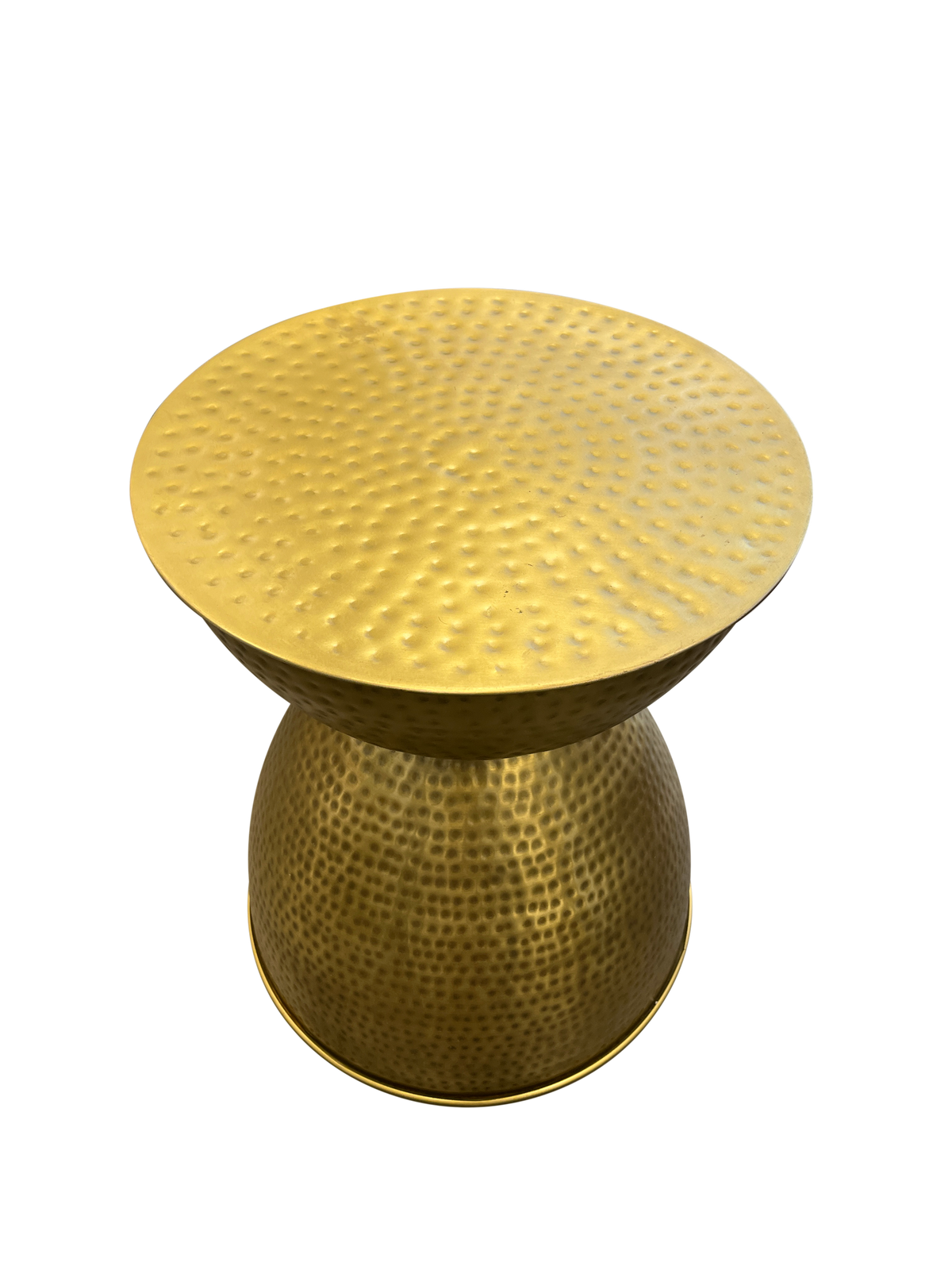 Mesa de centro Drum de metal dorado