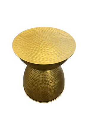Mesa de centro Drum de metal dorado