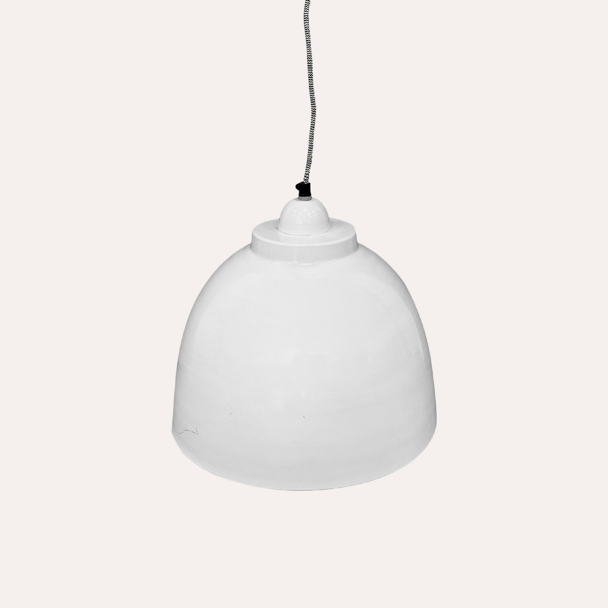 Lampadario stile industriale in Metallo Bianco Lucido