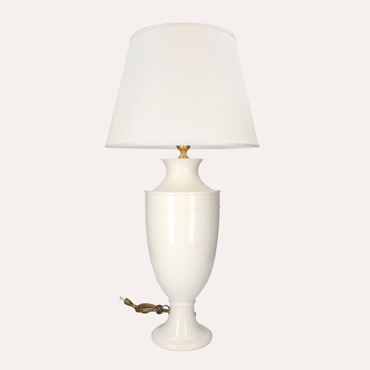 Lampada da Tavolo in Ceramica Bianca 100%