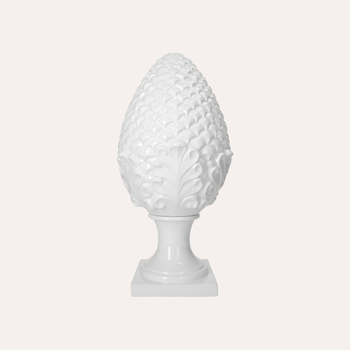 Pigna in Ceramica Bianca H. 50cm