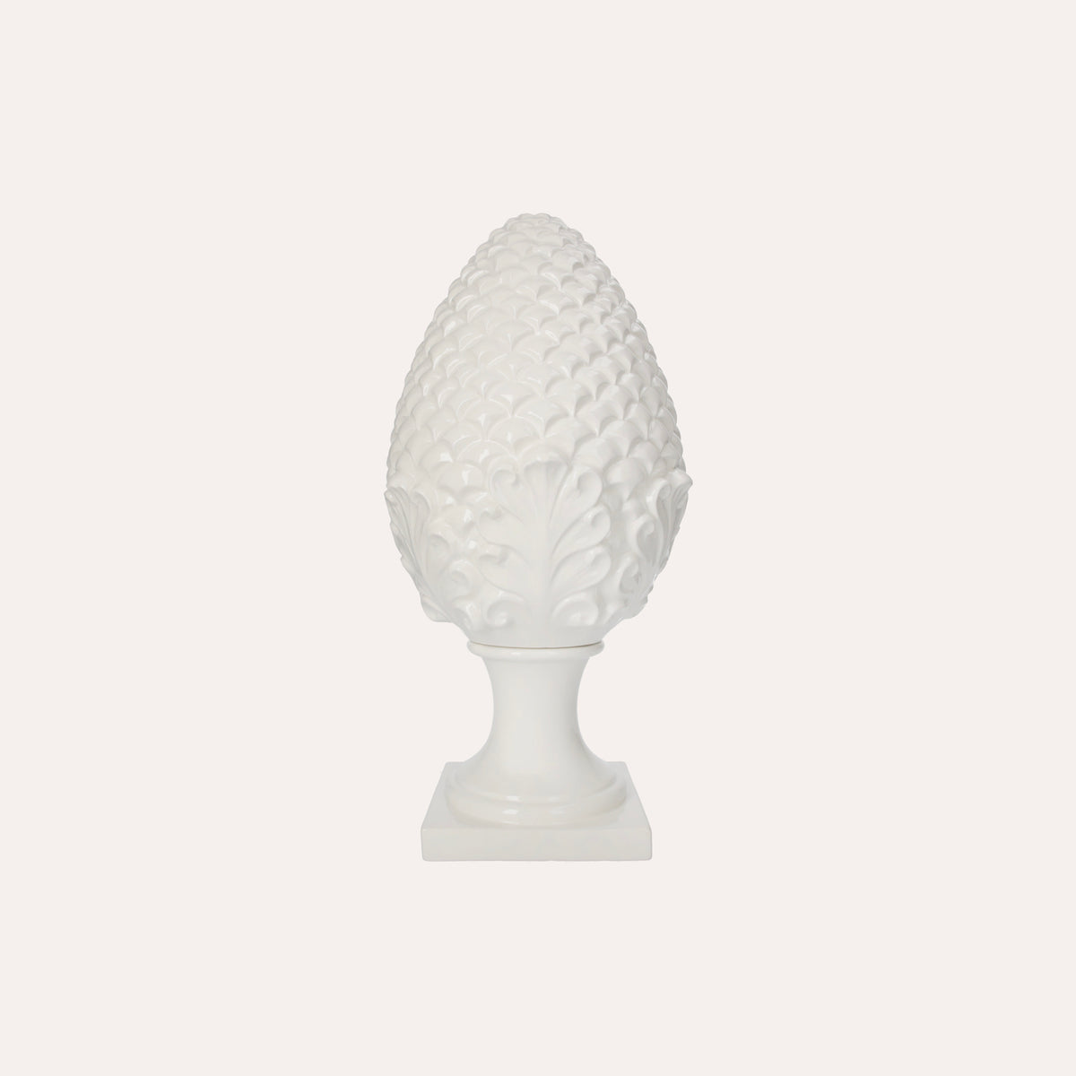 Pigna in Ceramica Bianca H. 35cm