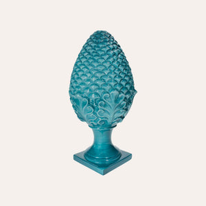 Pigna in Ceramica Color Petrolio - H. 60cm