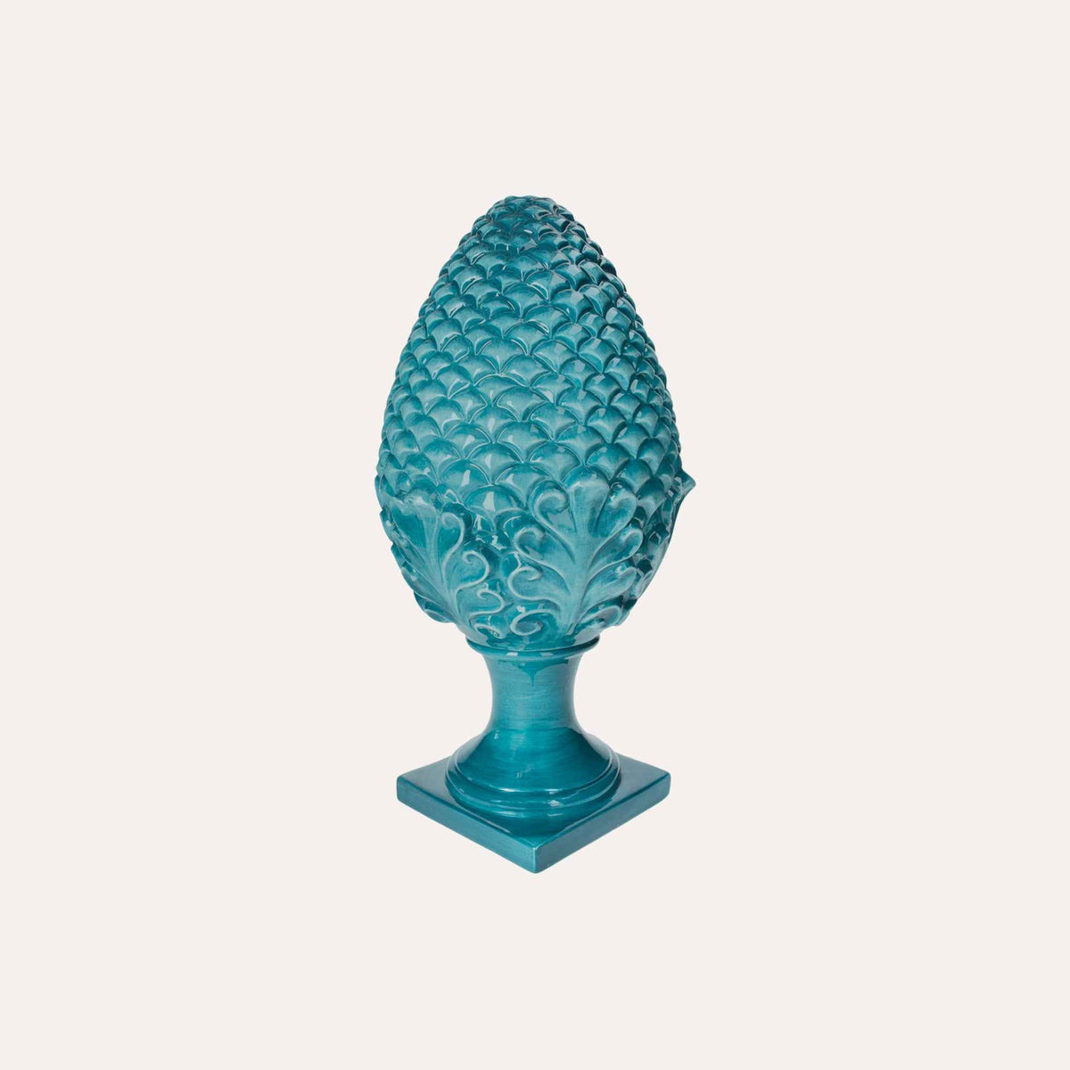 Piña de Pino en Cerámica Color Petróleo - Al. 50cm