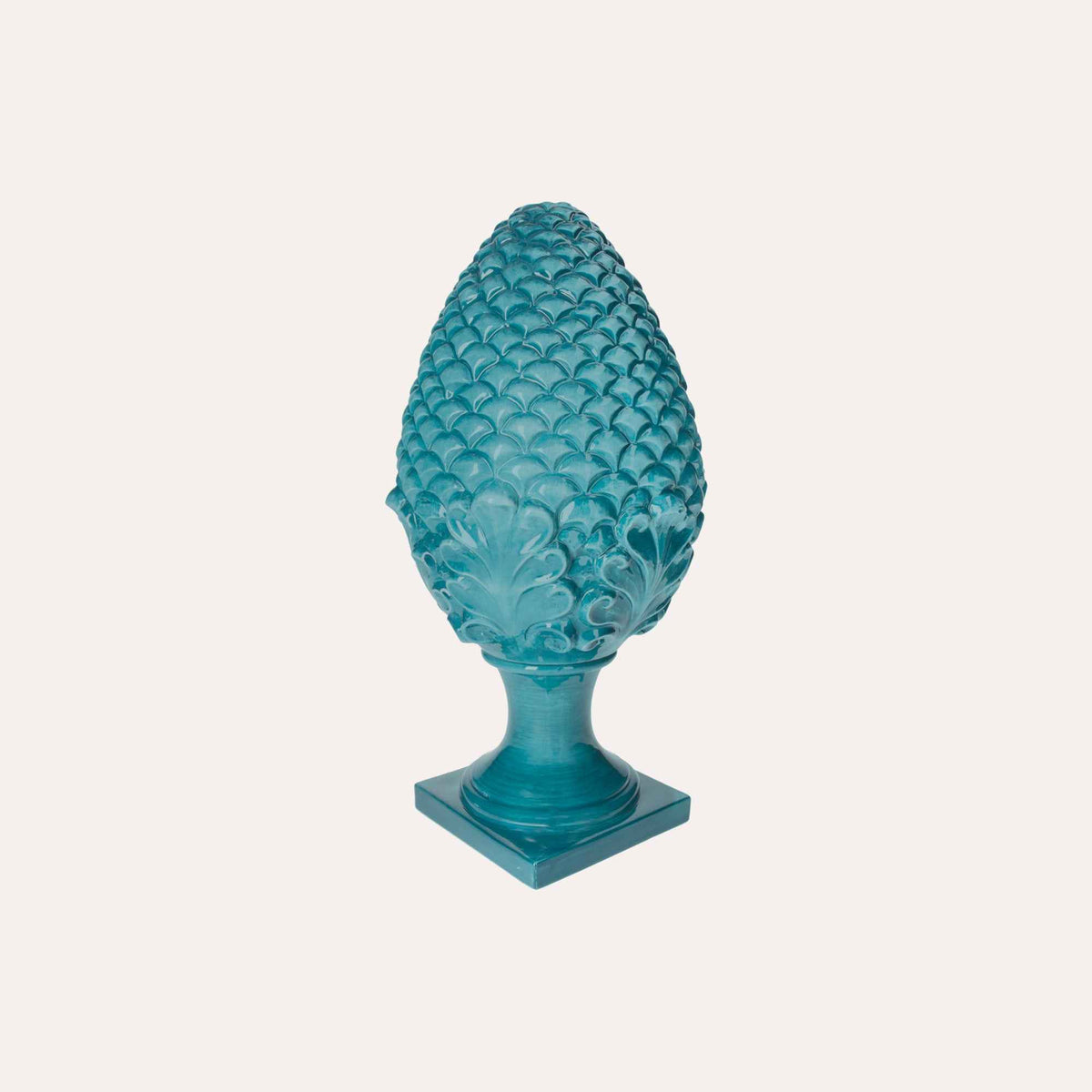 Piña de Pino en Cerámica Color Petróleo - Al. 50cm