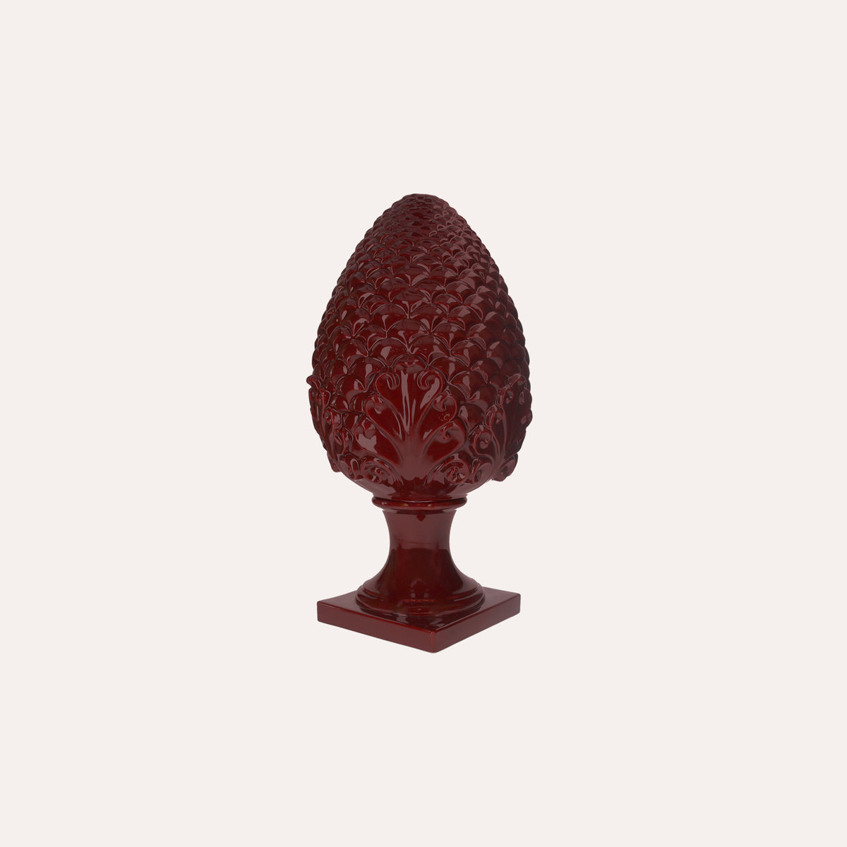 Pigna in Ceramica Bordeaux H. 35cm