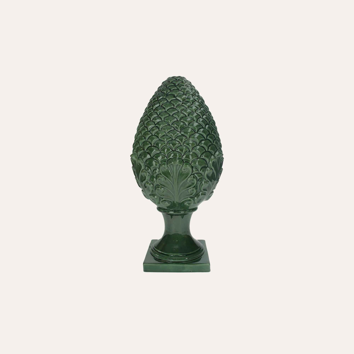 Pigna in Ceramica Verde - H. 35cm