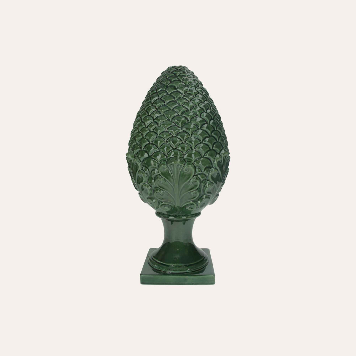 Pigna in Ceramica Verde - H. 50cm