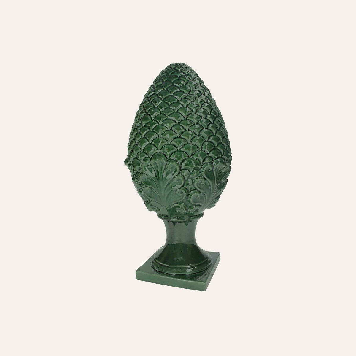 Pigna in Ceramica Verde - H. 50cm
