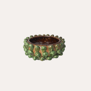 Ciotola Pigna Artigianale in Terracotta Verde H.10x23 cm
