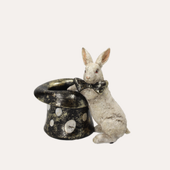 Vintage Style Resin Pen Holder Rabbit H.18x13x20 cm