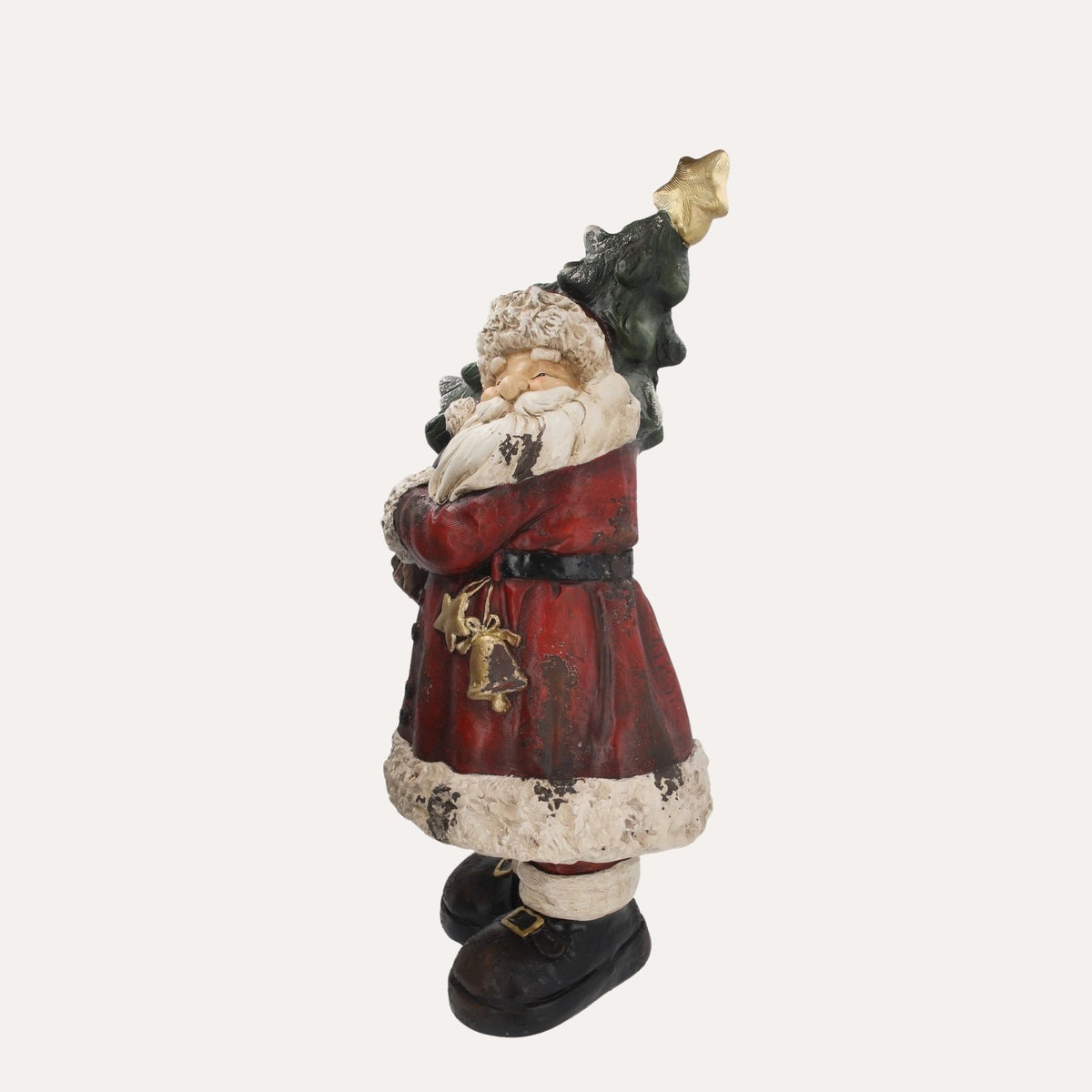Babbo Natale con Alberello in Resina H.83x45x35 cm - KeyHome Store