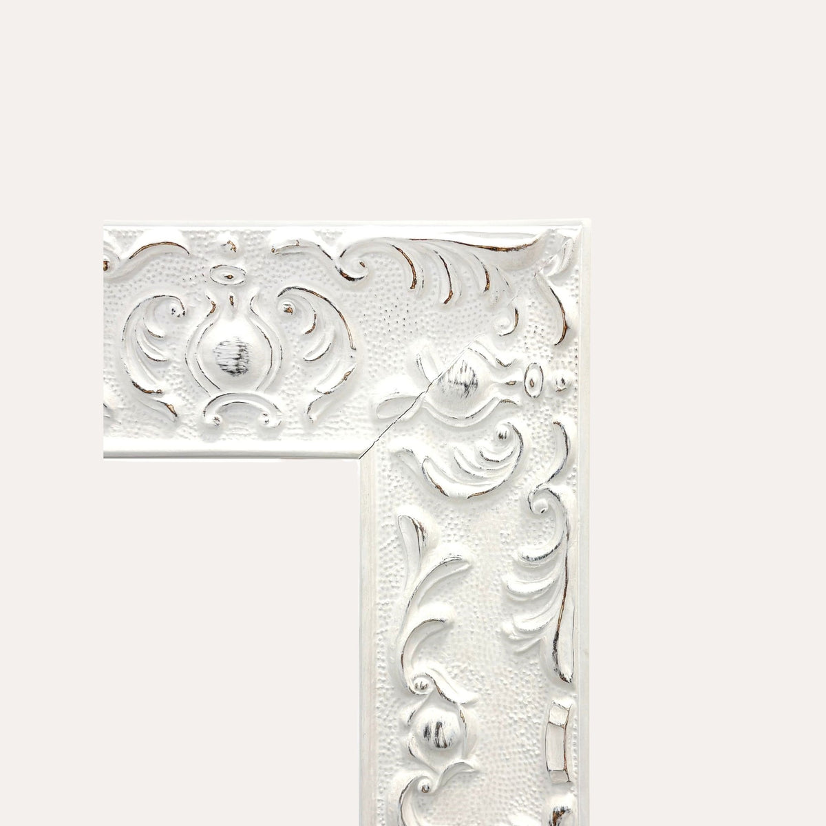 Specchio in Legno Anticato Bianco 120x90 cm - KeyHome Store