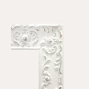 Specchio in Legno Anticato Bianco 120x90 cm - KeyHome Store