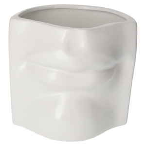 Vaso Bocca in Ceramica Bianca Opaca