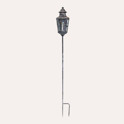 Piantone con Lanterna in Ferro Grigio H.126 cm - KeyHome Store