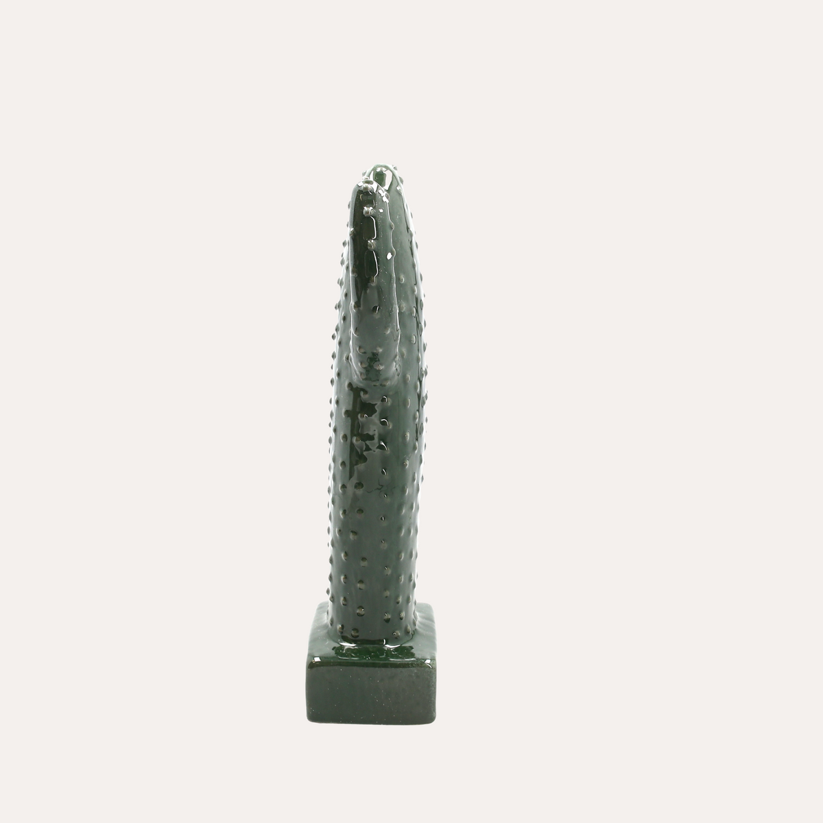 Dekorativer Feigenkaktus aus grüner Keramik, H. 36 x 18 x 9 cm