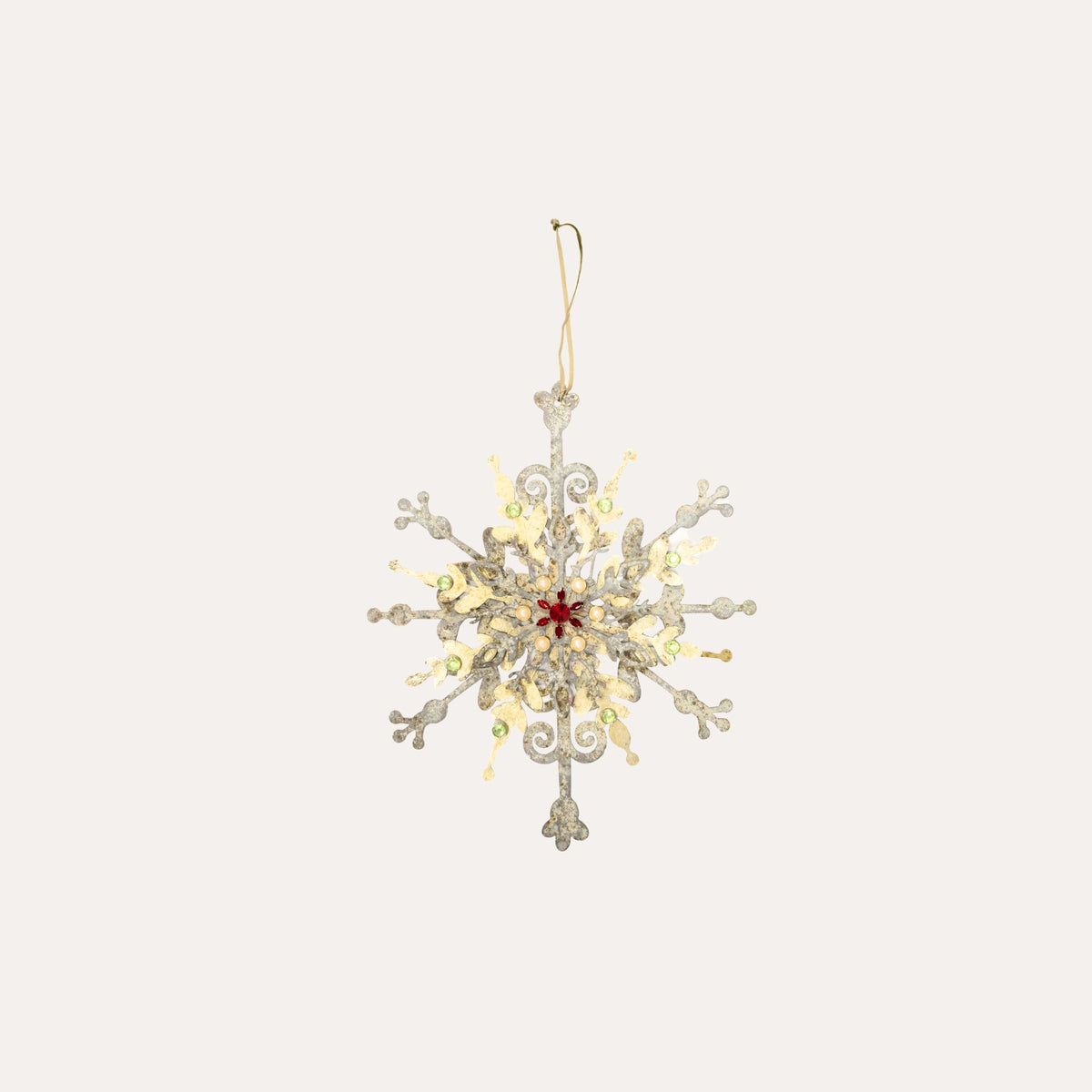 Fiocco di Neve in Latta Argento H.36x30 cm - KeyHome Store