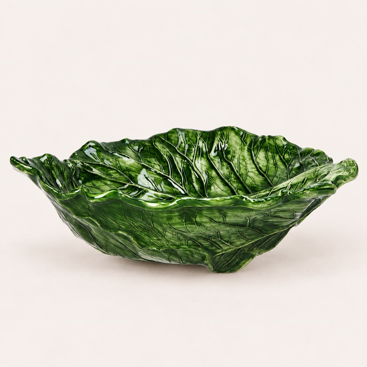Fruttiera Verza in Ceramica Verde Smeraldo Ø.33 cm - KeyHome Store