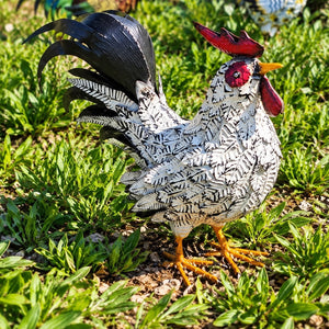 Gallo in Ferro Bianco H.45x50 cm - KeyHome Store