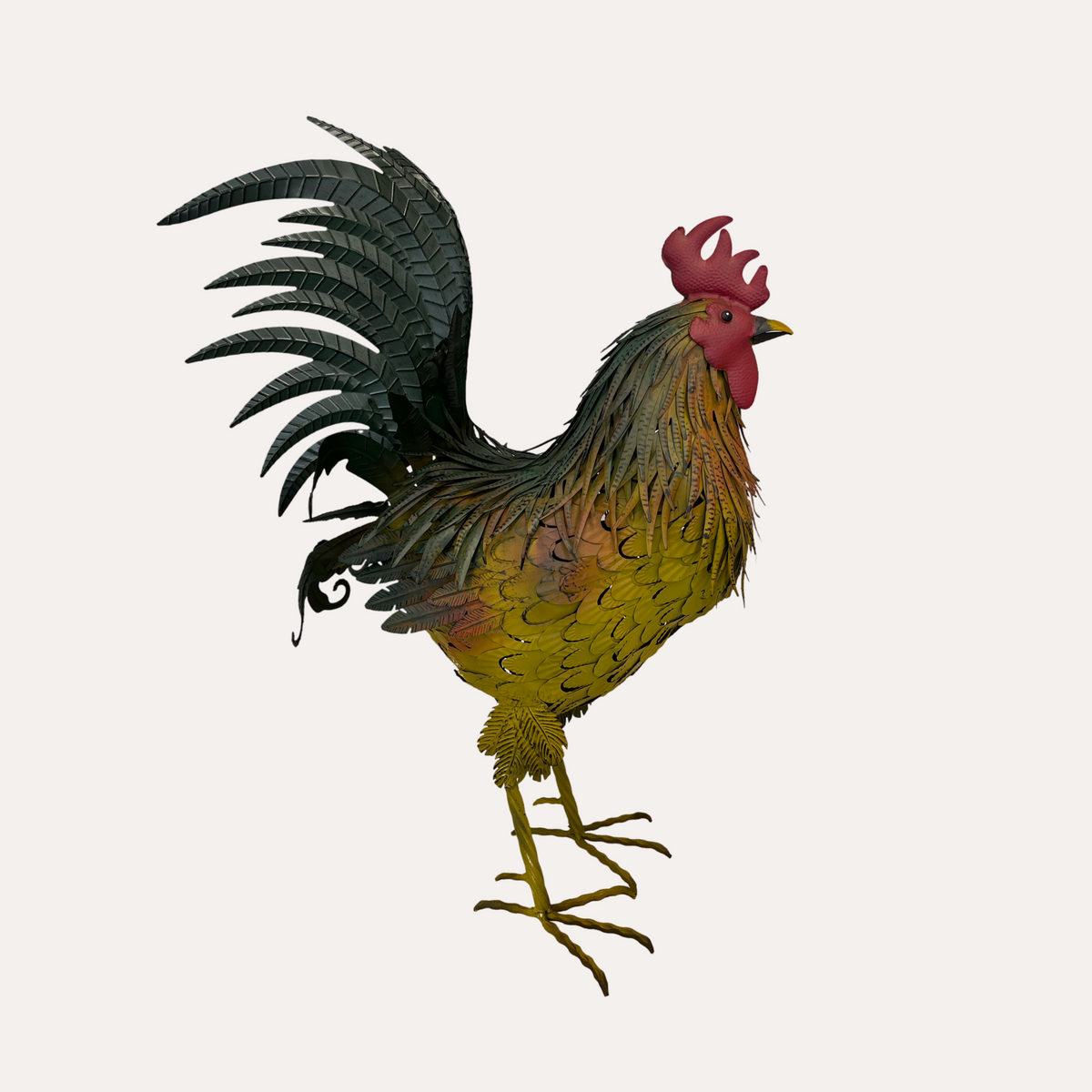 Gallo Gigante in Ferro Colorato H. 95 cm