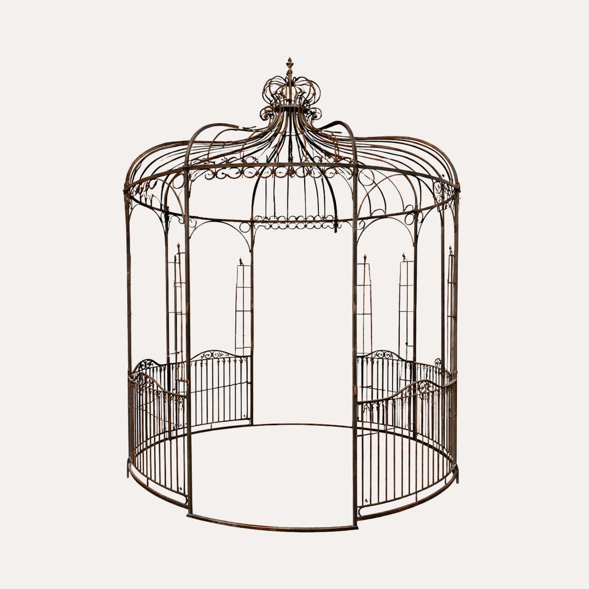 Gazebo Decorativo in Ferro Verde Inglese Ø250 cm H. 360 cm