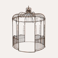 Gazebo Decorativo in Ferro Verde Inglese Ø250 cm H. 360 cm