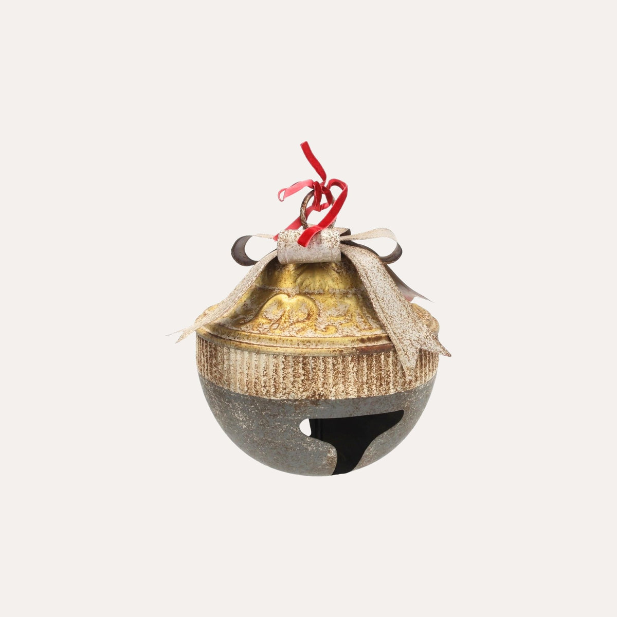 Ghianda Natalizia in Latta Verde e Oro H.35x35 cm - KeyHome Store