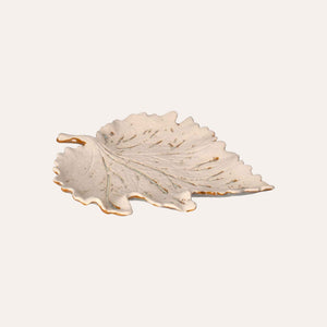 Hoja decorativa de cerámica beige: elegante efecto arenado